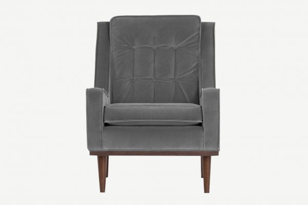 grey armchair
