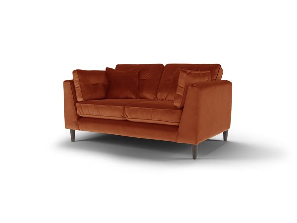 Cricket 2 Seater Sofa Burnt Orange Velvet