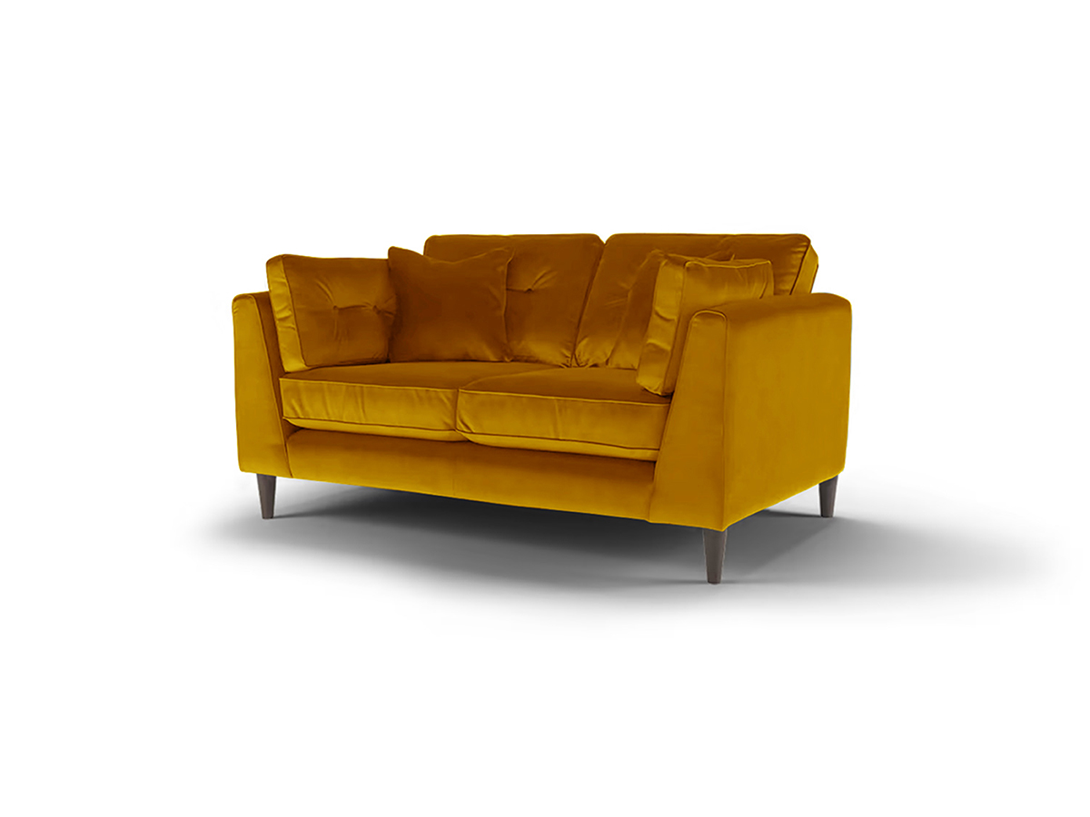 Cricket 2 Seater Sofa Gold Velvet