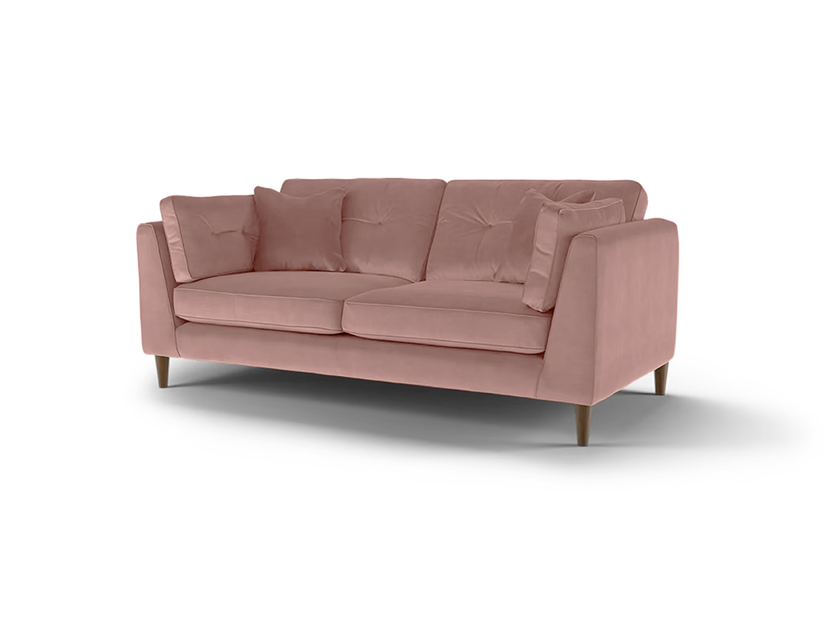 Cricket 3 Seater Sofa Blush Pink Velvet