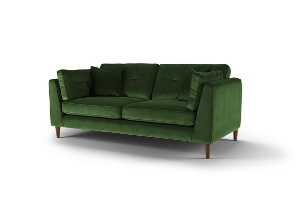 Cricket 3 Seater Sofa Grass Green Velvet