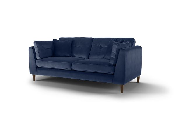 Cricket 3 Seater Sofa Navy Blue Velvet