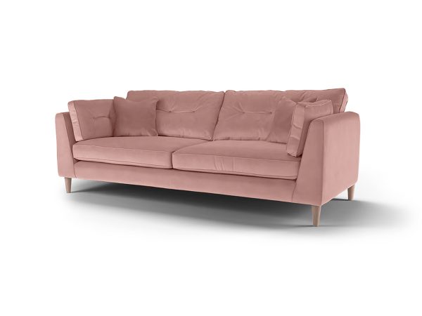 Cricket 4 Seater Sofa Blush Pink Velvet