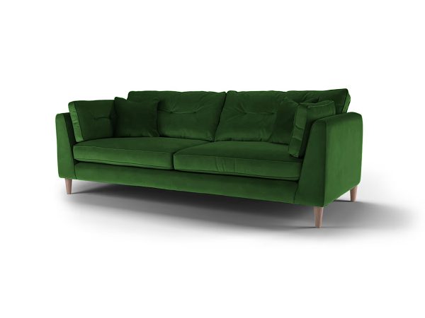 Cricket 4 Seater Sofa Grass Green Velvet