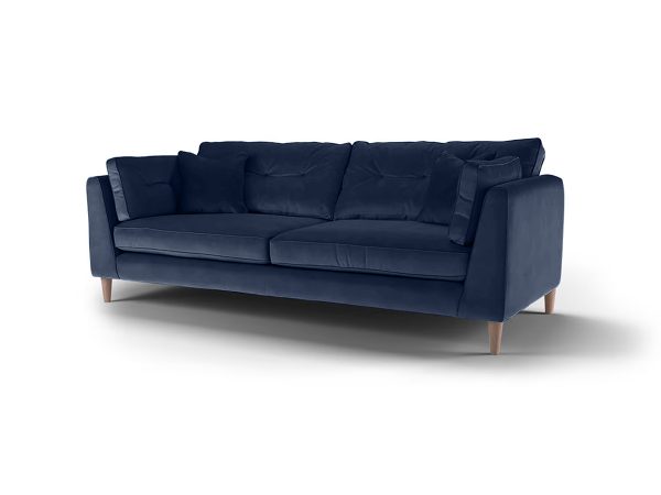 Cricket 4 Seater Sofa Navy Blue Velvet