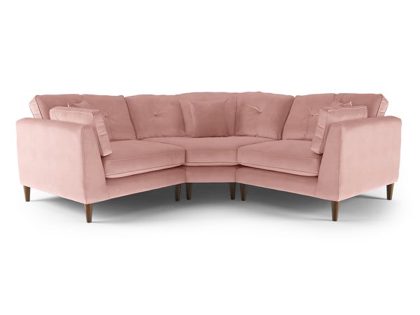 Cricket Corner Sofa Blush Pink Velvet