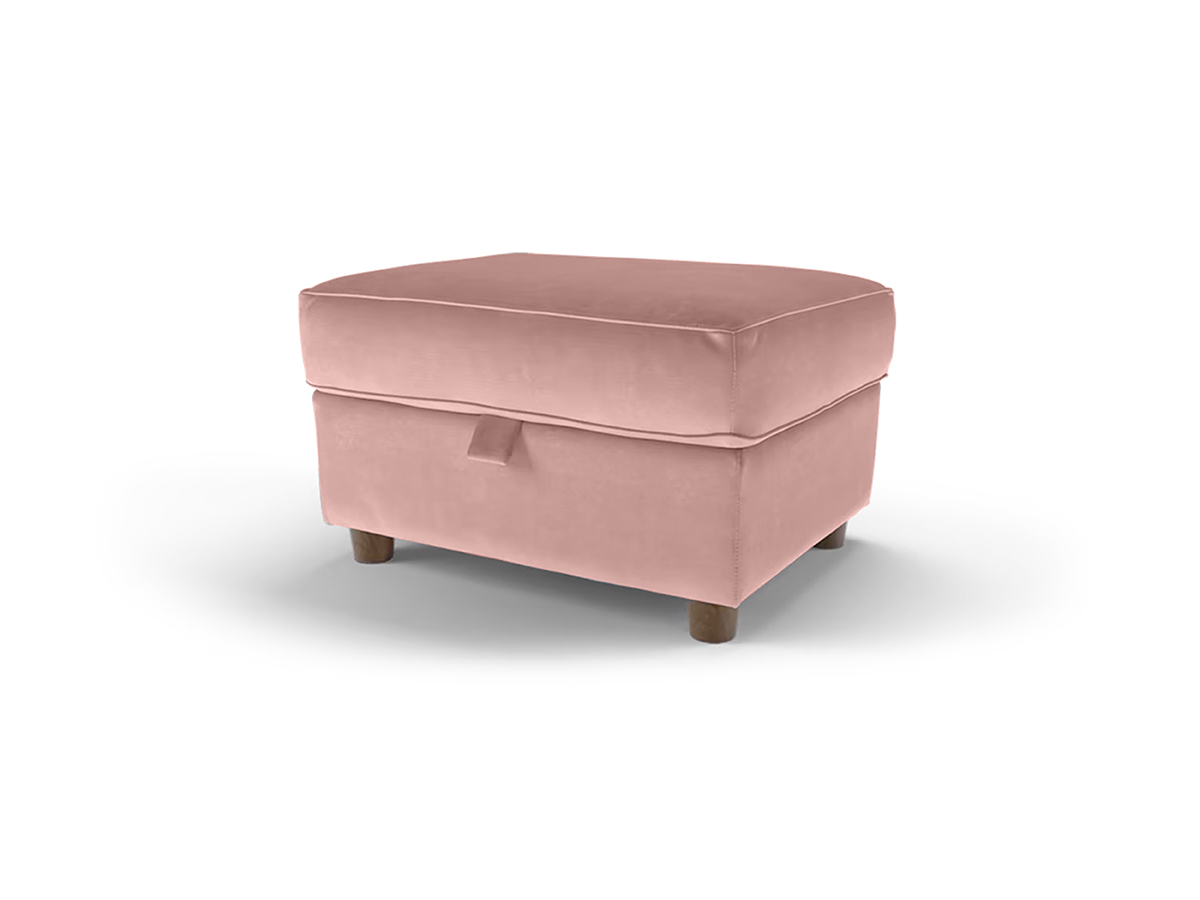 Cricket Storage Footstool Blush Pink Velvet