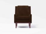 Hampton Armchair Front Leather Brown