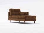 Hayes Chaise F Angel Leather Brown