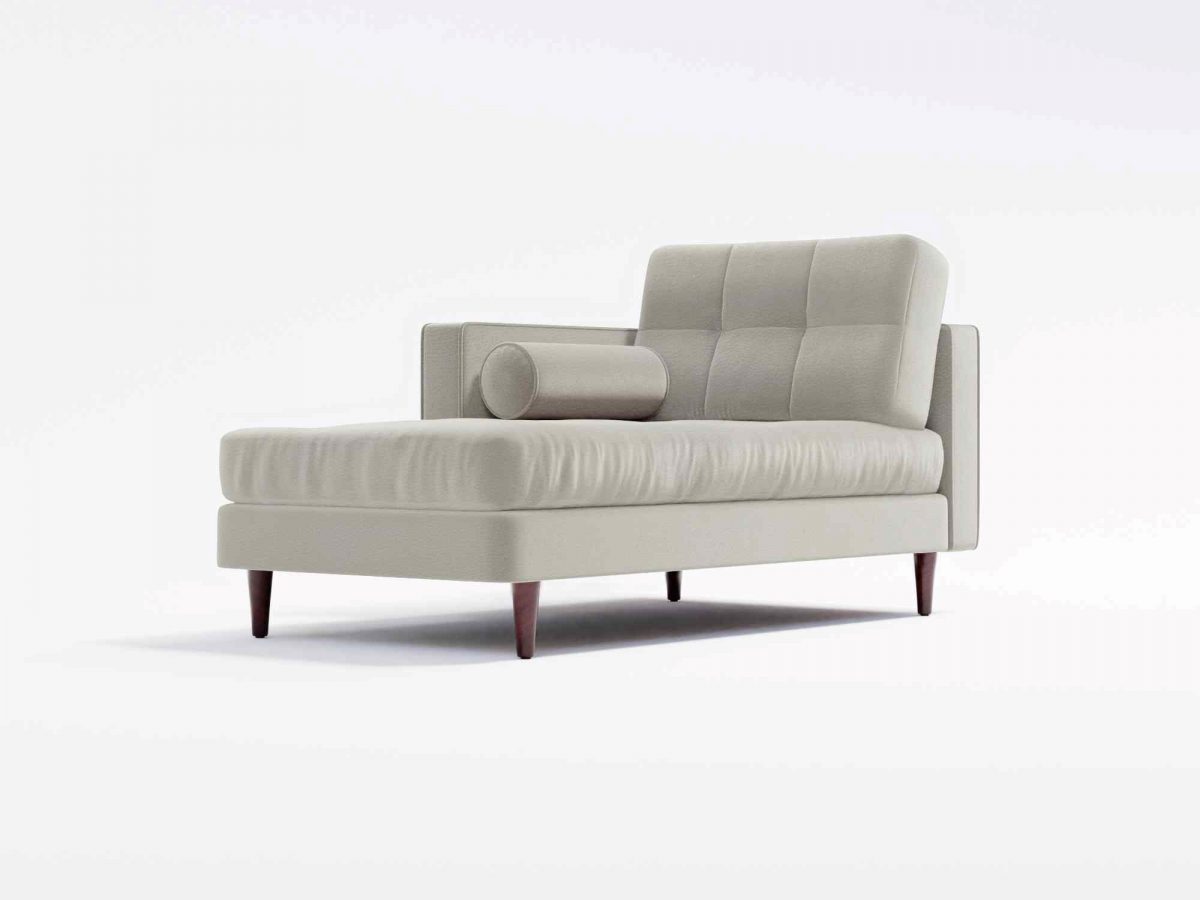 Hayes Chaise F Angel Leather White