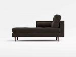 Hayes Chaise Front Leather Grey