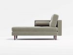 Hayes Chaise Front Leather LT Grey