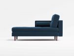 Hayes Chaise Front Leather Navy Blue