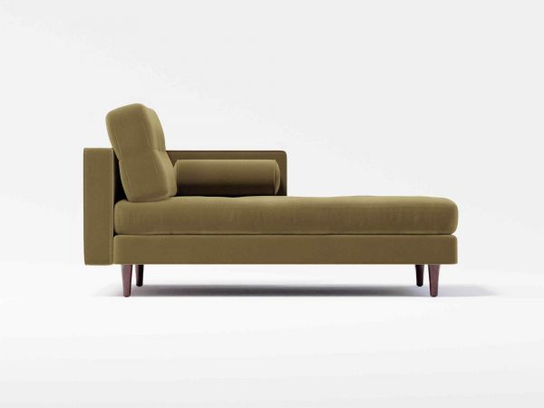 Hayes Chaise Front Leather Pebble