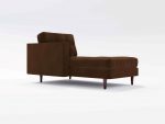 Hayes Chaise Side Angle Leather Brown