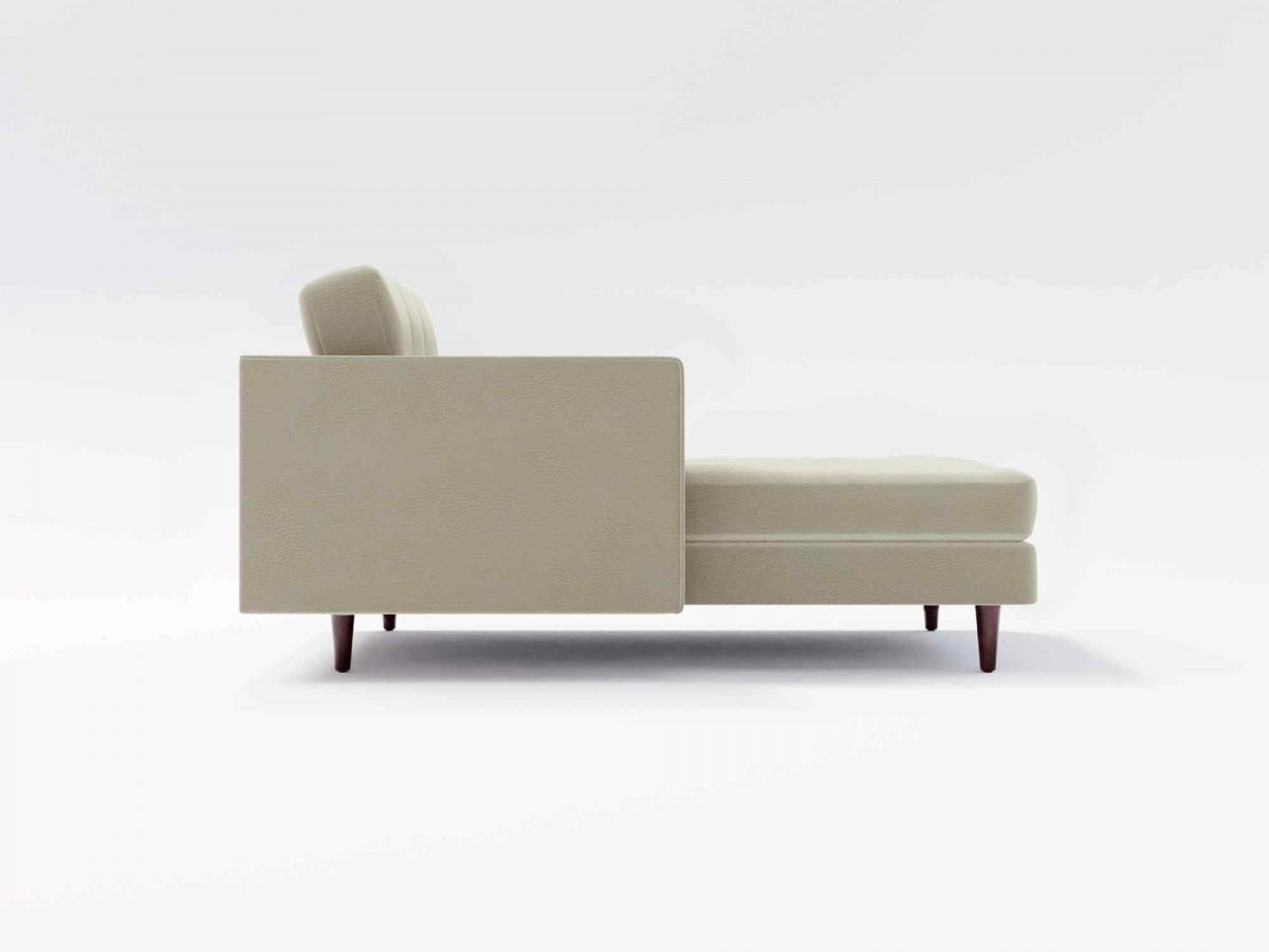 Hayes Chaise Side Leather Cream