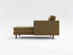 Hayes Chaise Side Leather Pebble