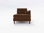 Hayes Chaise Strainght On Leather Brown