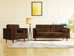 Hayes Interior 2 Seater+Single Sieater Leather Brown