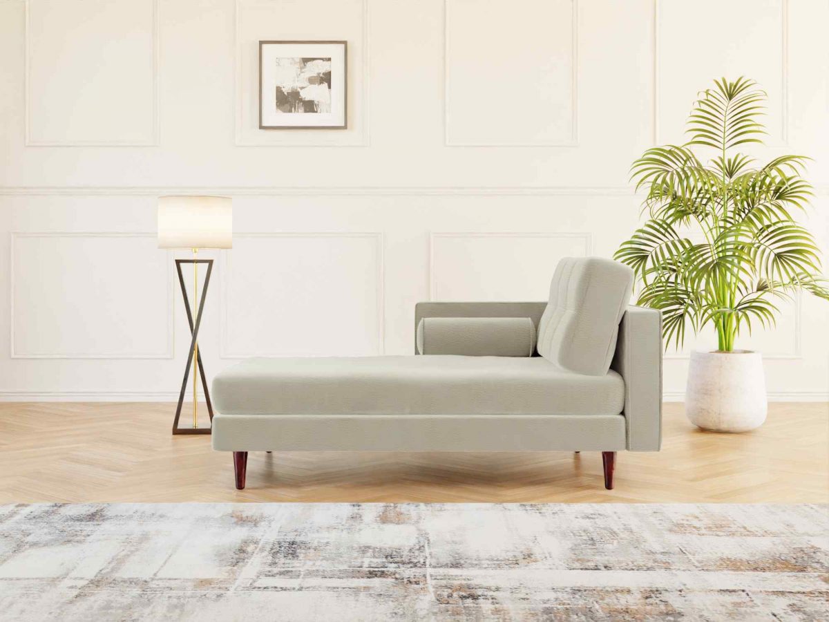 Hayes Interior Chaise Lounge Leather Cream