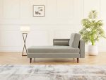 Hayes Interior Chaise Lounge Leather LT Grey