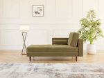 Hayes Interior Chaise Lounge Leather Pebble