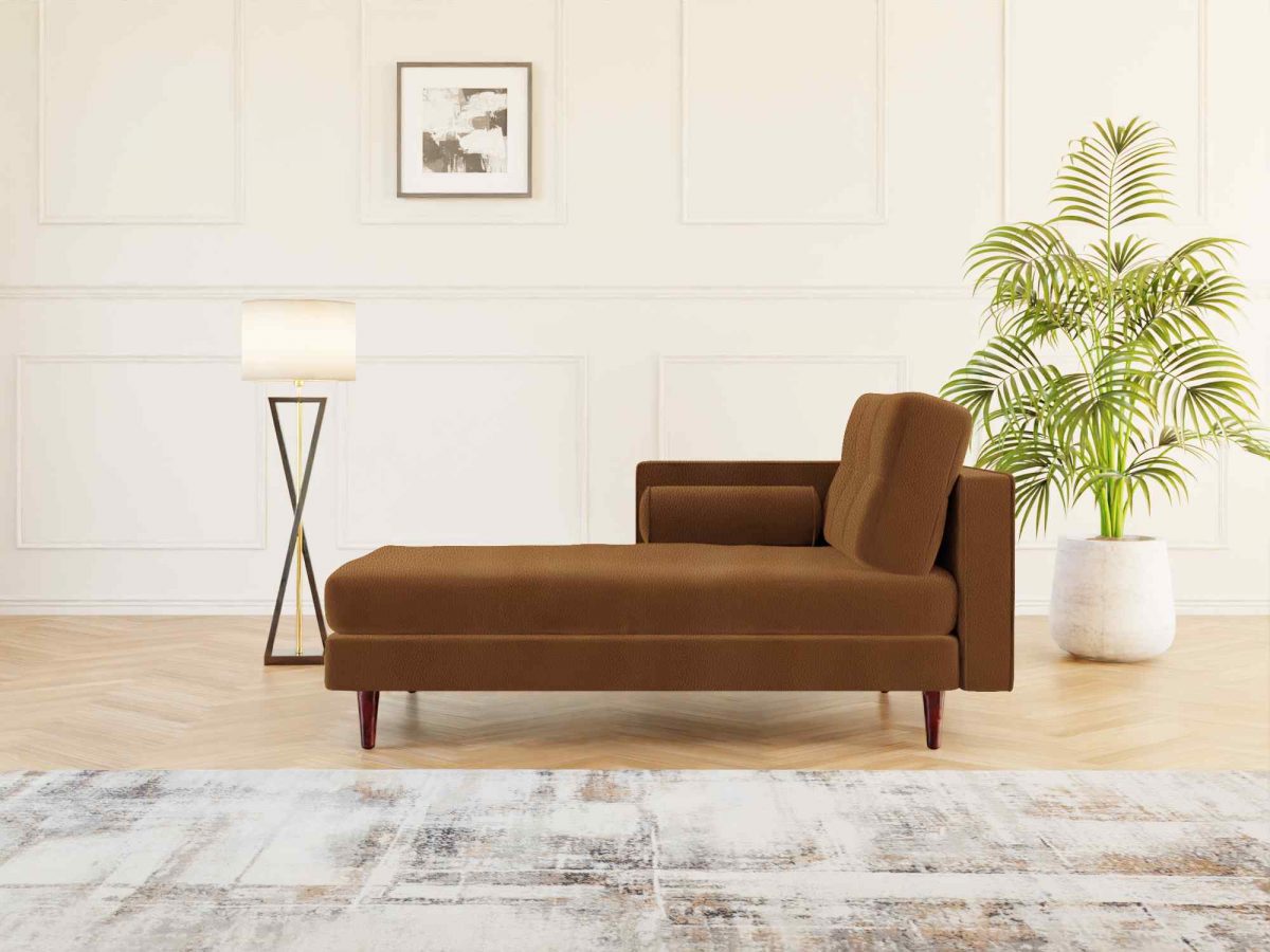 Hayes Interior Chaise Lounge Leather Tan