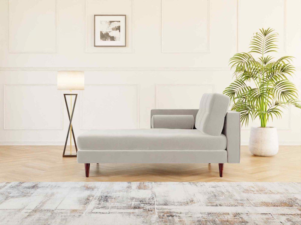 Hayes Interior Chaise Lounge Leather White