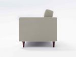 Hayes Single Seater Side Leather White