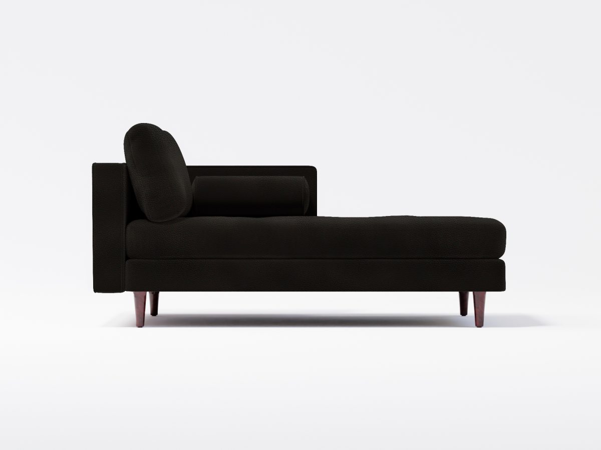 Jacob Chaise Lounge Right NF Lather Black