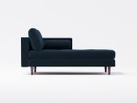 Jacob Chaise Lounge Right NF Lather Navy Blue