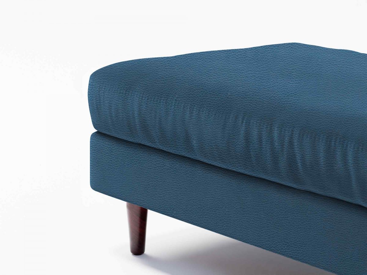 Jacob Footstool CL Lather Navy Blue