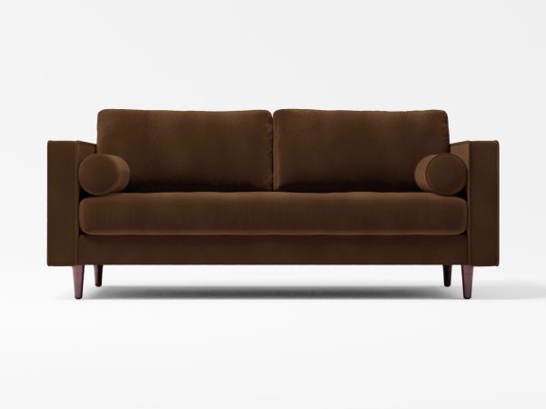 Scott 2 Seater Front Lather Brown