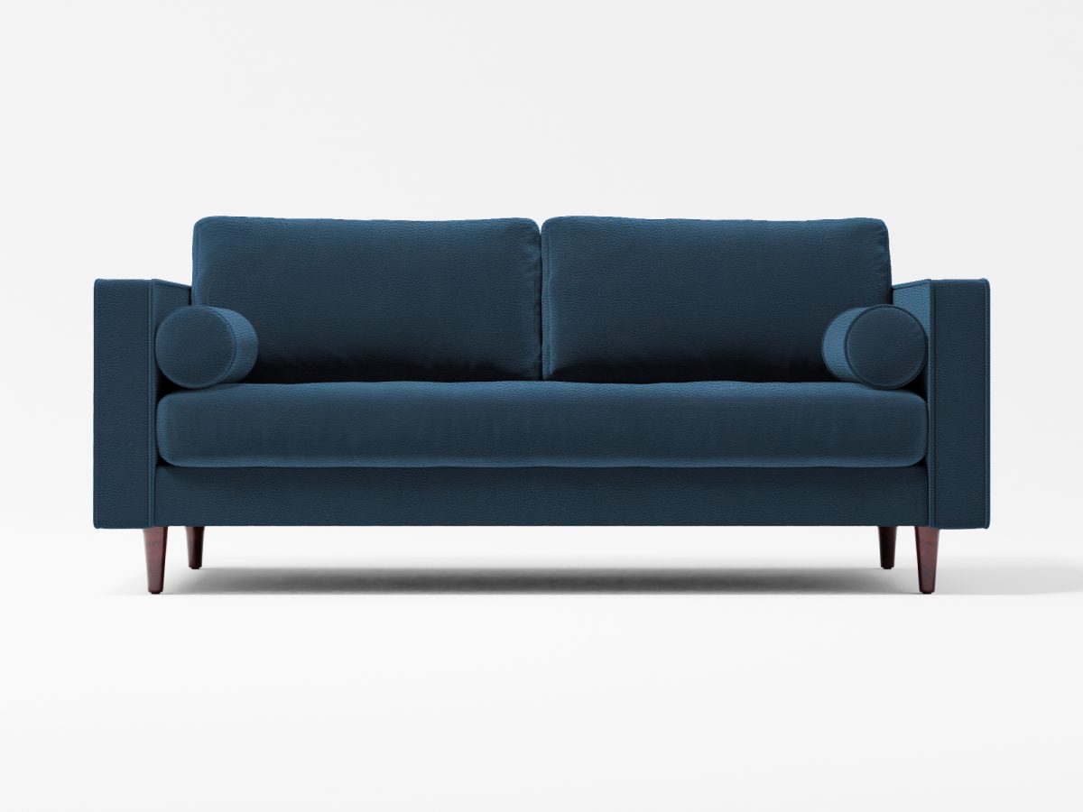 Scott 2 Seater Front Lather Navy Blue