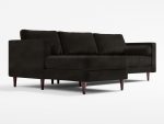 Scott 4 Seater Front Angle Lather Black