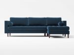 Scott 4 Seater Front Lather Navy Blue