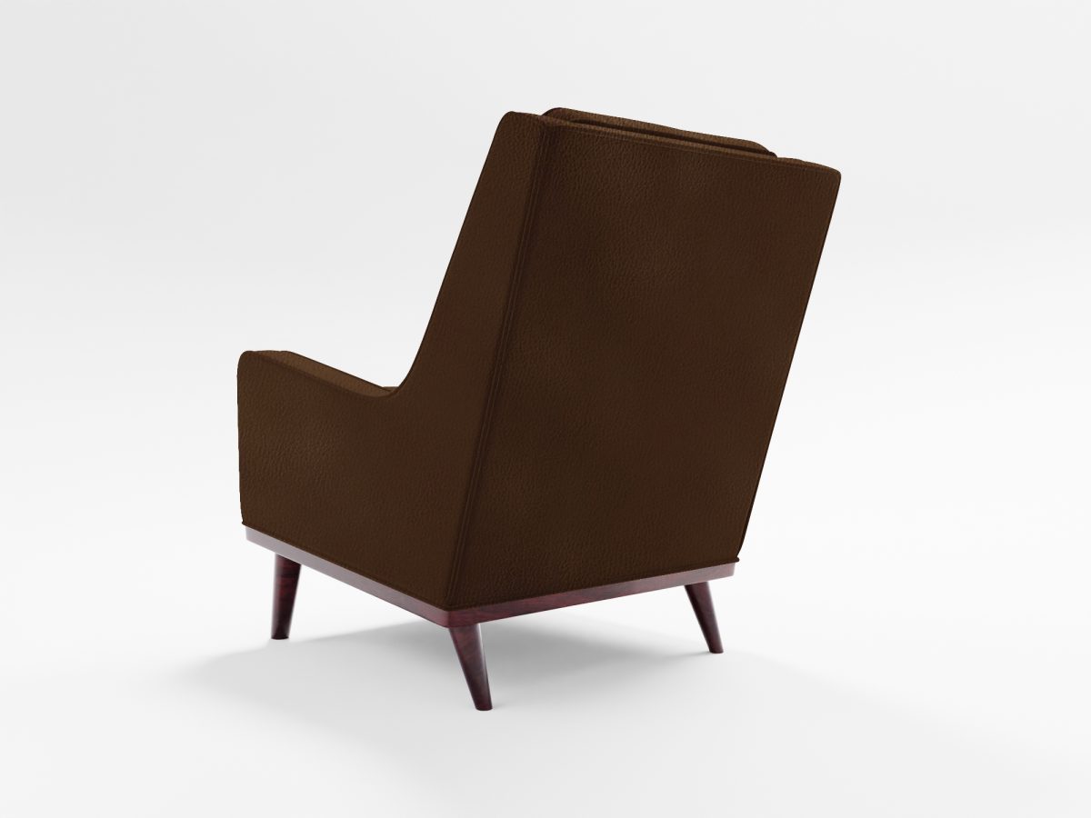 Scott Armchair Back Angle Lather Brown