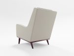 Scott Armchair Back Angle Lather White