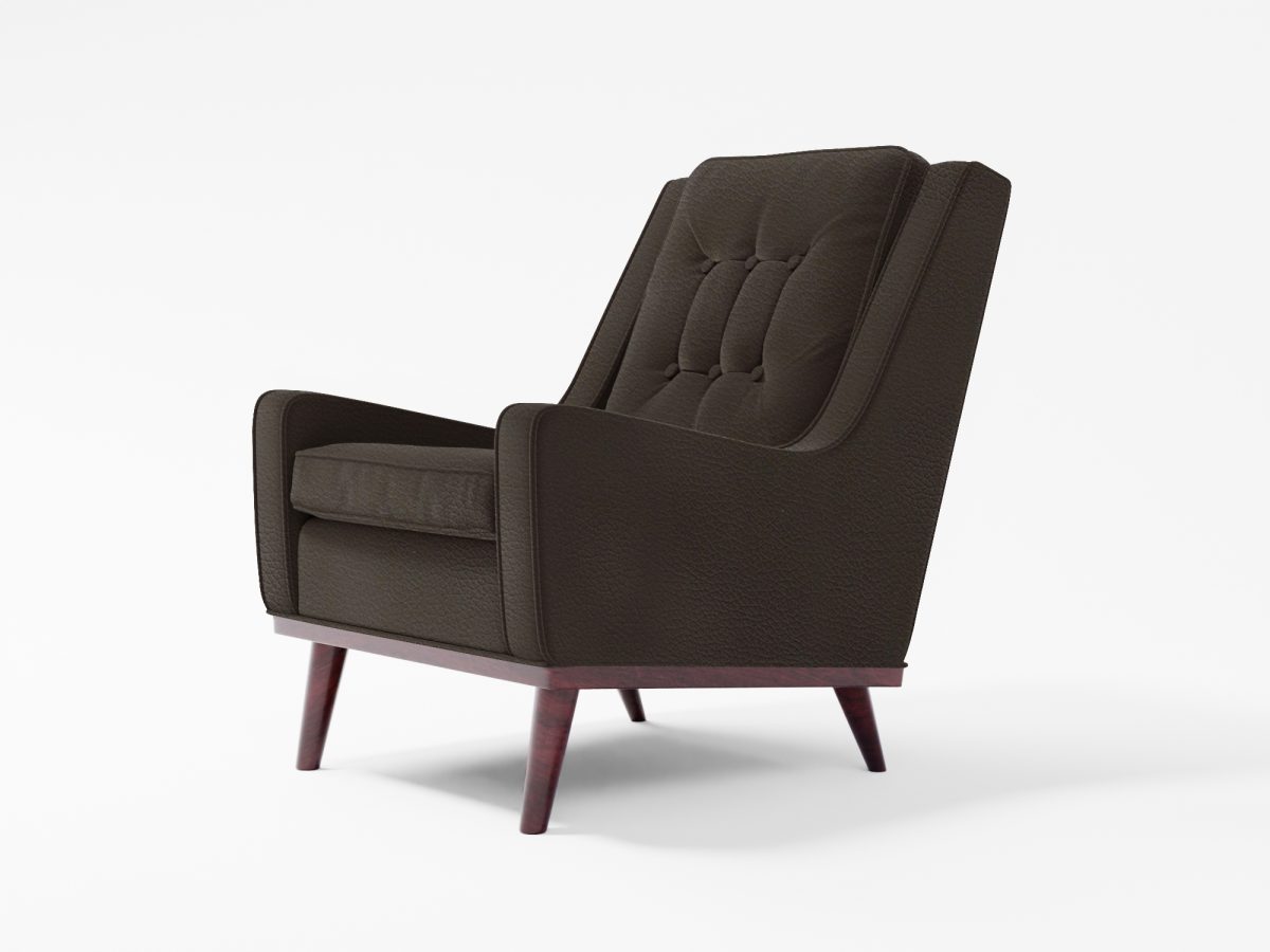 Scott Armchair Front Angle Lather Grey