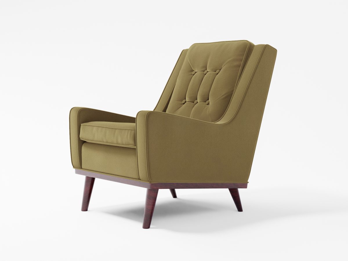 Scott Armchair Front Angle Lather Pebble