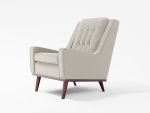 Scott Armchair Front Angle Lather White
