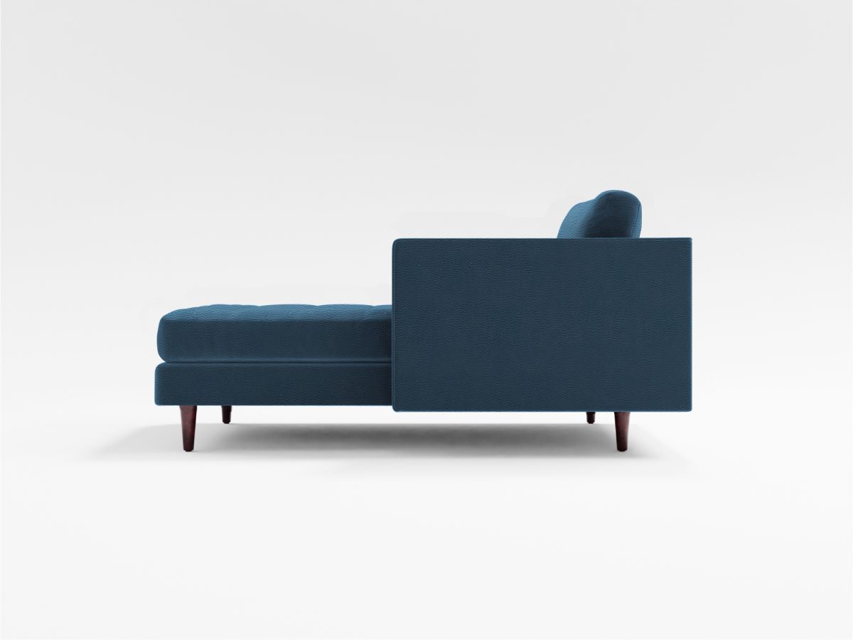 Scott Chaise Lounge Back Lather Navy Blue
