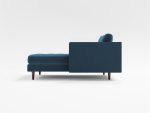 Scott Chaise Lounge Back Lather Navy Blue