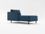 Scott Chaise Lounge Side Angle Lather Navy Blue
