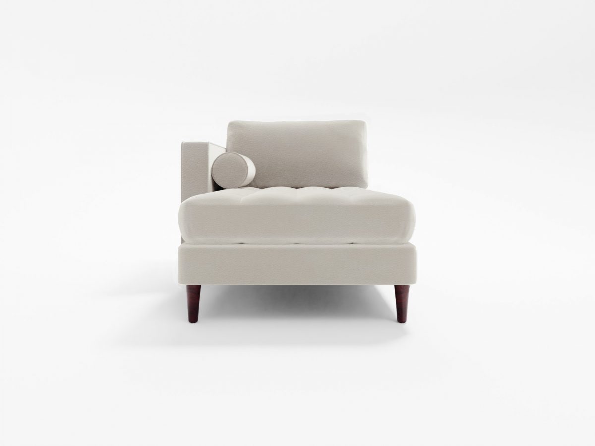 Scott Chaise Lounge Side Lather White