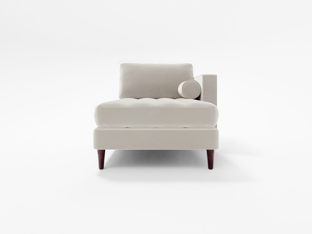 Scott Chaise Lounge Side Lather White