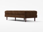 Scott Large Ottoman Front Angle Lather Brown