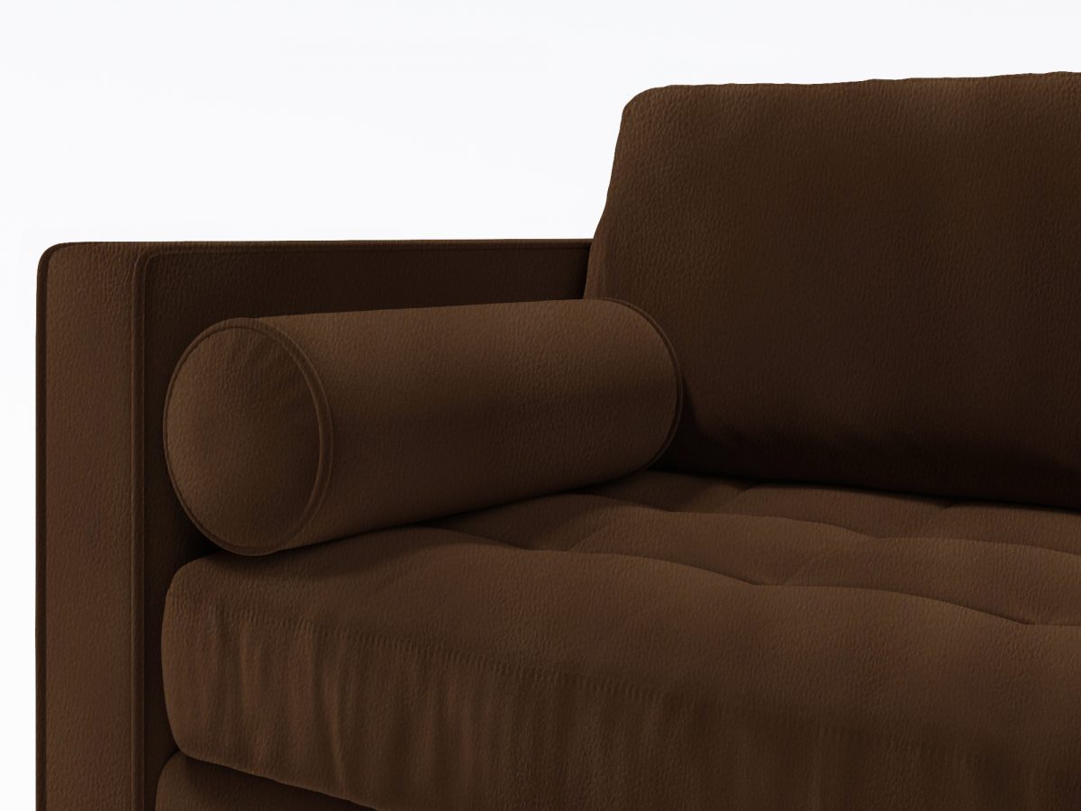 Scotto 2 Seater Cushion Zoom Leather Brown