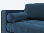 Scotto 2 Seater Cushion Zoom Leather Navy Blue