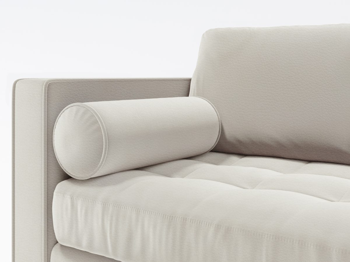 Scotto 2 Seater Cushion Zoom Leather White